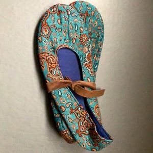 Termeh Persian hand made slippers.